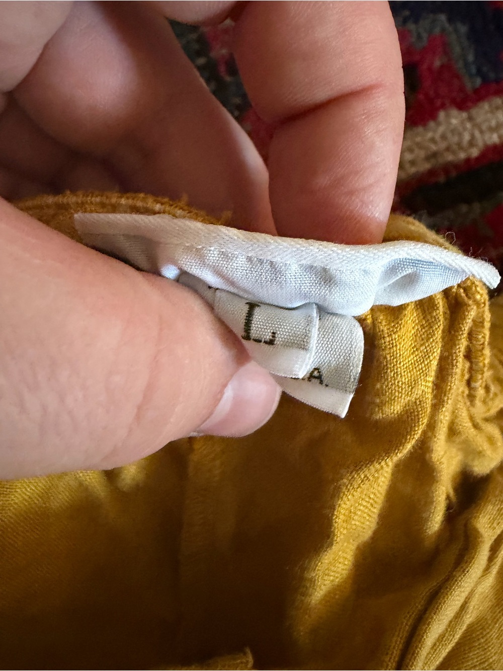 bryn Walker Golden Yellow Elastic Waist Pants Large - Picture 3 of 8